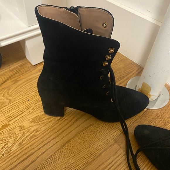 Stuart Weitzman Suede Block Heel Booties - Picture 7 of 7